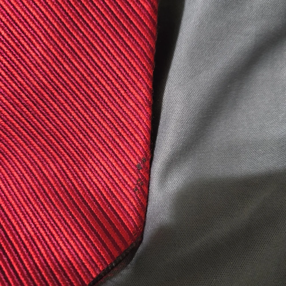 Brooks Brothers Makers Red Orange Black Bias Stripes Silk Necktie USA Made